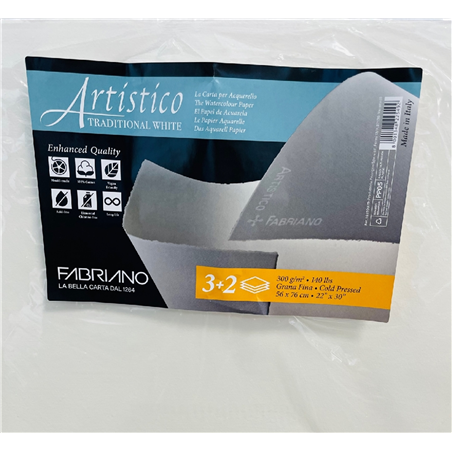 Blister Fogli Artist 56x76 300gr  Grana Fine Promo Fogli 3 + 2