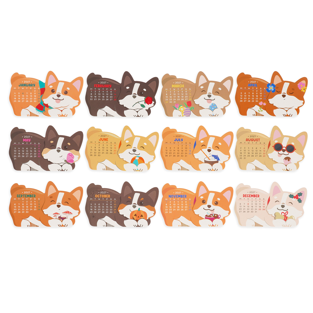 Calendario Con Base 2027 Corgi — immagine 3