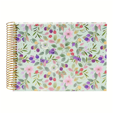 Album Foto Spirale 24x17cm 40 Fogli Blissful Blossom Green