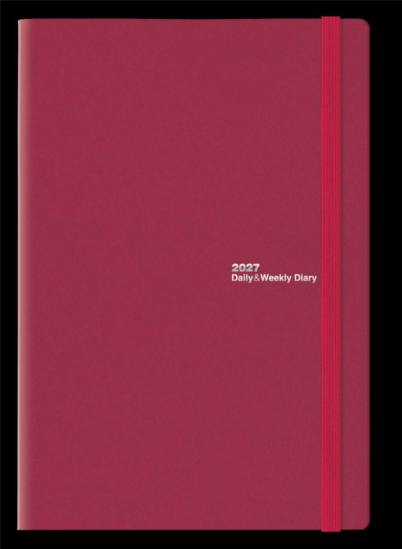 Agenda 16,5x23,5 Slim Twin Time Flexi Nero-Rosso — immagine 3