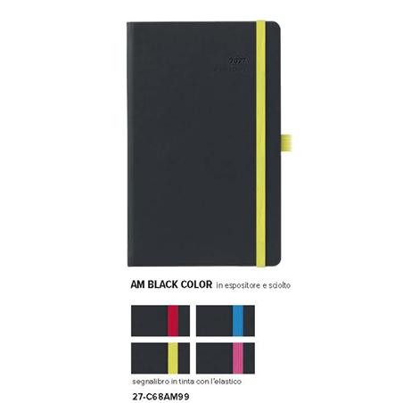 Agenda 13x21 Settimanale Black Color