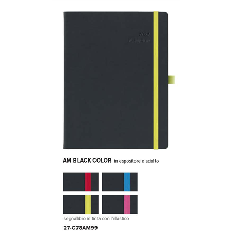 Agenda 19x25 Settimanale Black Color