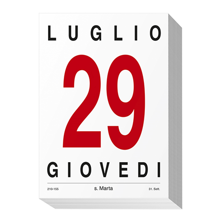 Calendario Blocco Da Muro 10,5x15 Mezzo Ministeriale