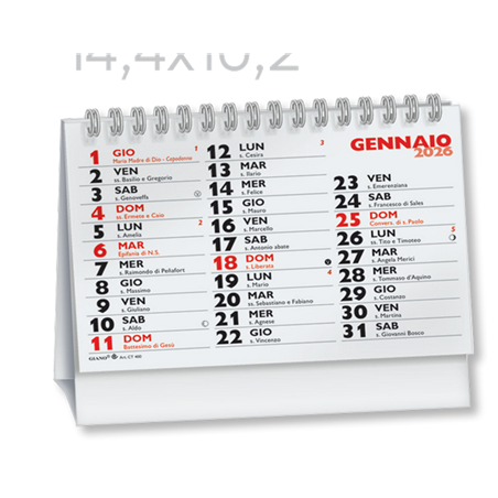 Calendario Tavolo 14,4x10 Spirale Giano