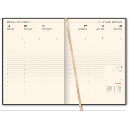 Ricambio Agenda 17x24 Settimanale Interno Cartonato