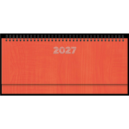 Planning Sett. Oriz. Spir 29,8x10,5cm Vertigo Arancione