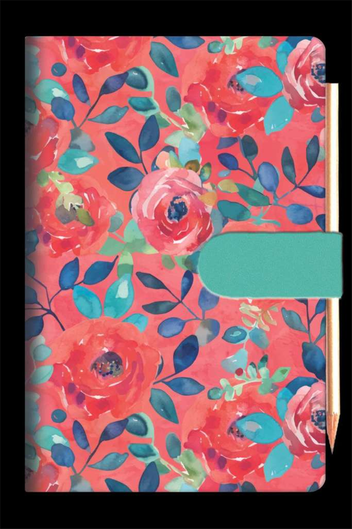 Agenda 7x10 Bigiornaliera Fiori Classici Con Linguetta E Matita — immagine 4