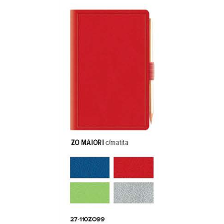 Agenda 7x10 Bigiornaliera Maiori Con Portapenna E Matita