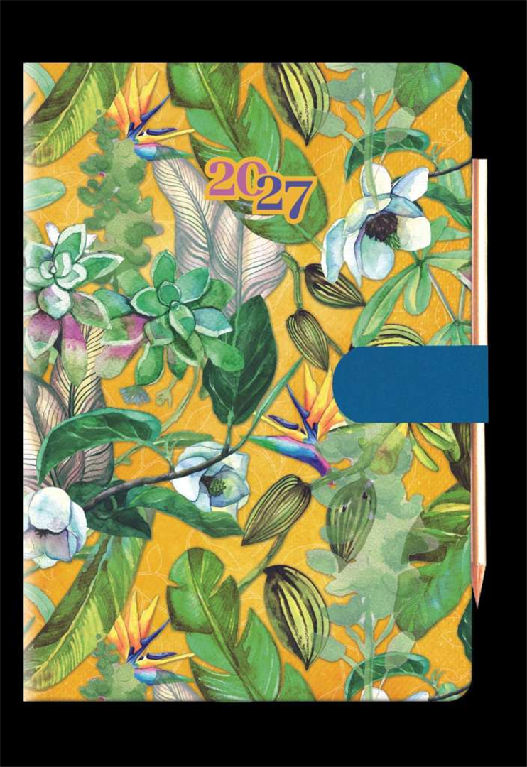 Agenda 9x13 Giornaliera S/d Fiori Classici Con Linguetta E Matita — immagine 3