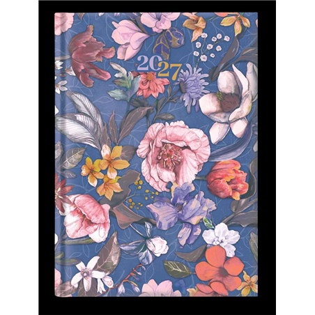 Agenda 11x16,5 Giornaliera S/d Fiori Classici Con Linguetta E Matita