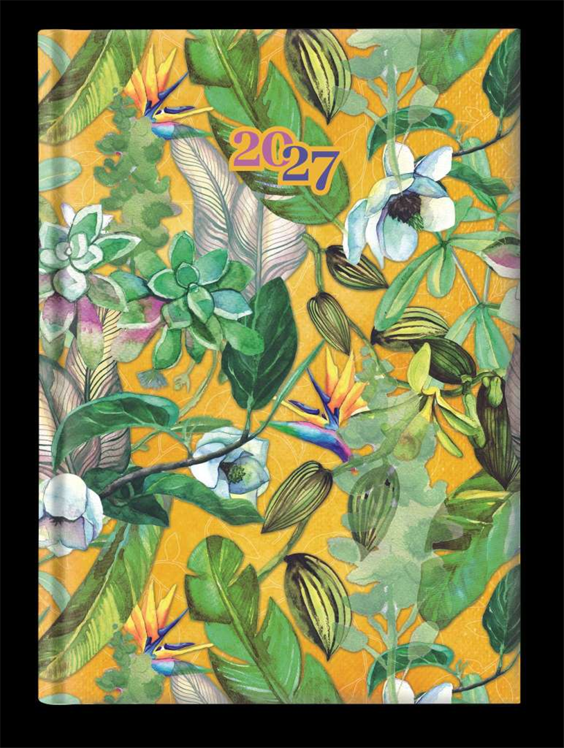 Agenda 11x16,5 Giornaliera S/d Fiori Classici Con Linguetta E Matita — immagine 3