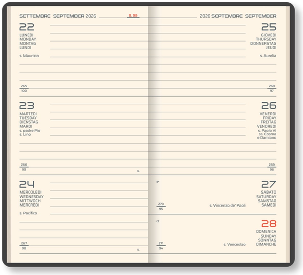 Agenda 8x15 Settimanale Maiori Verticale — immagine 2