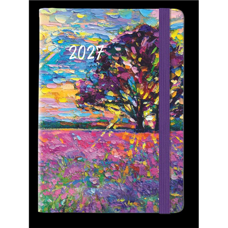 Agenda 10,5x14,8 Giornaliera S/d Painting Quadretti Con Elastico