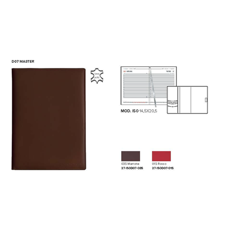 Agenda 14,5x20,5 Giornaliera Master Rosso