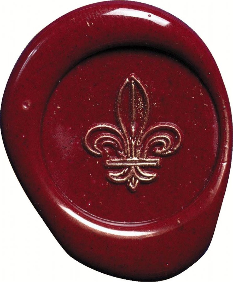 Sigillo Con Manico Legno Simbolo Giglio — immagine 2
