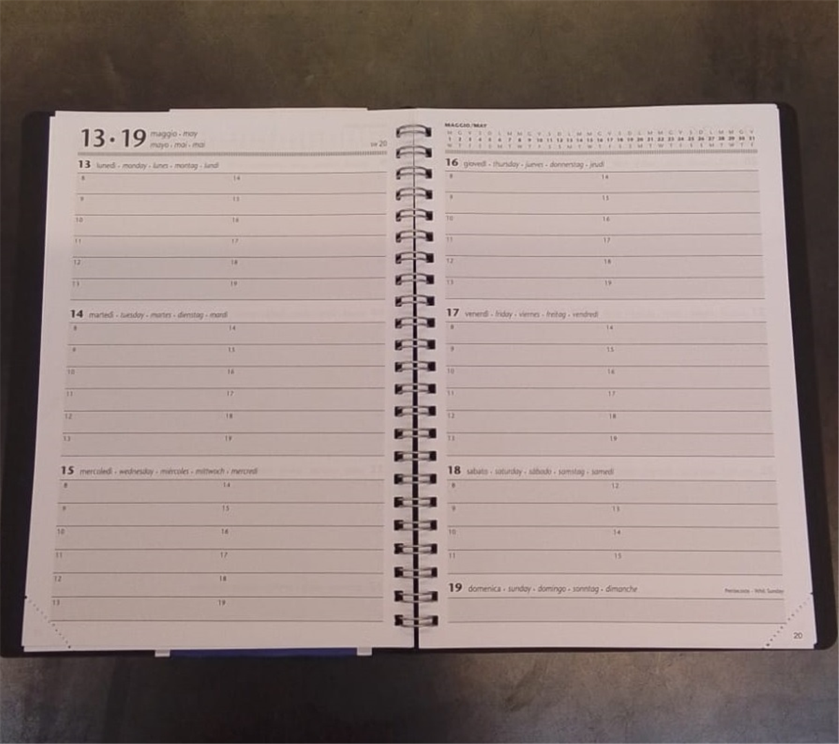 Agenda Settimanale Con Appuntamenti 15x21cm Vistaplan Spiralata — immagine 2