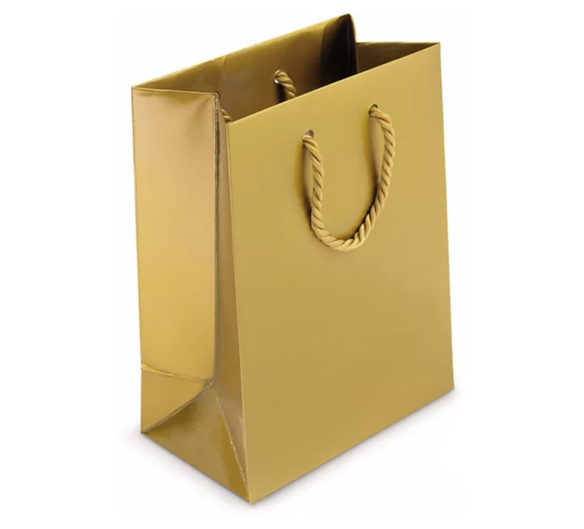 Shopper Lusso 40x32x12 Con Maniglie E Cordoncino A Soffietto, Oro