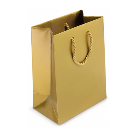 Shopper Lusso 55x45x15 Cm. Con Maniglie E Cordoncino A Soffietto, Oro