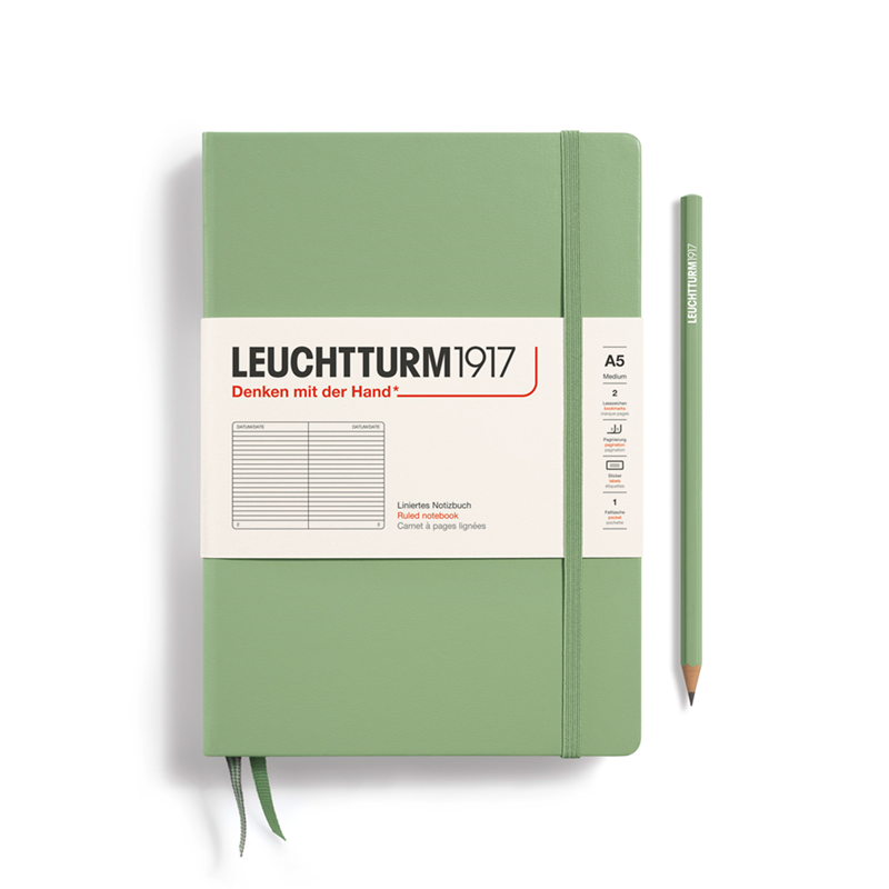 Notebook Medium A5 Hardcover, Righe 249 Pag Sage — immagine 3