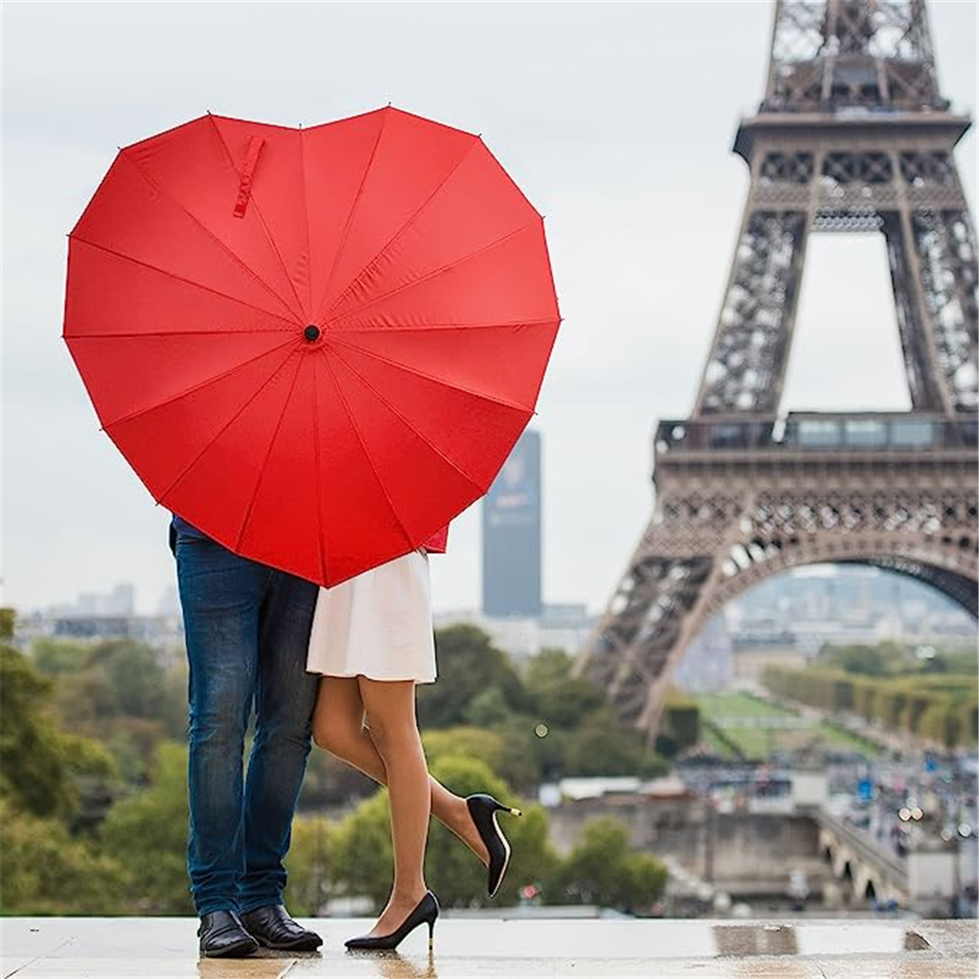 Ombrello A Cuore I Love You Rosso — immagine 3