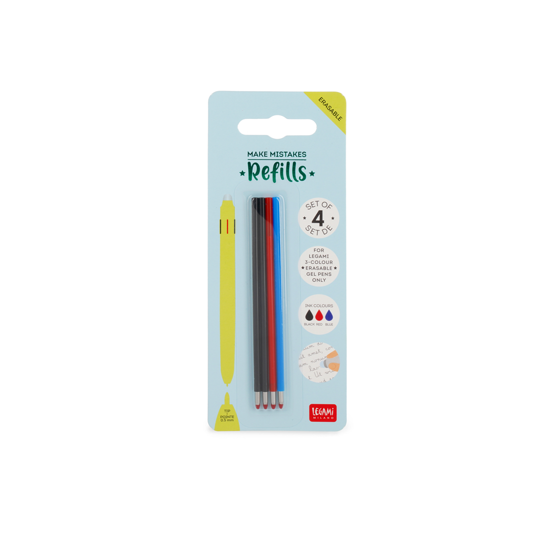 Refill Per Penna Gel Cancellabile 4pz 3 Color