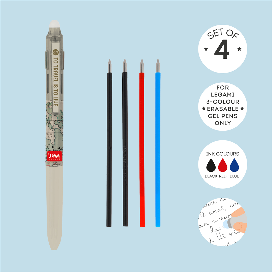 Refill Per Penna Gel Cancellabile 4pz 3 Color — immagine 2