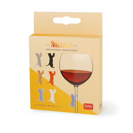 Set Of 6 Drink Markers - Meow