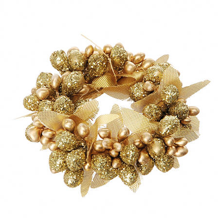 Coroncina Girocandela D06cm Mini Bacche Oro