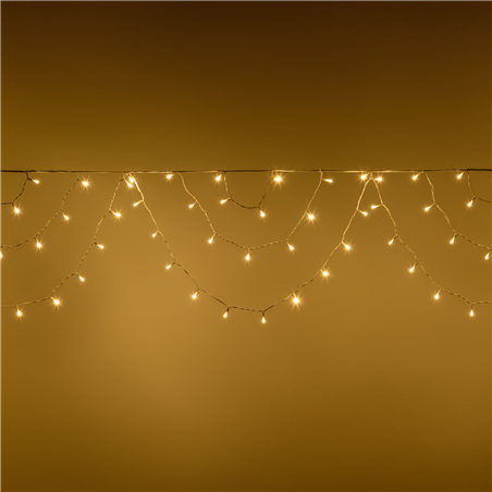 Tenda Garland Light Blp 115 Ledcavo Soft 4m+3 7 Giochi Luce Interno/esterno Cavo Bianco