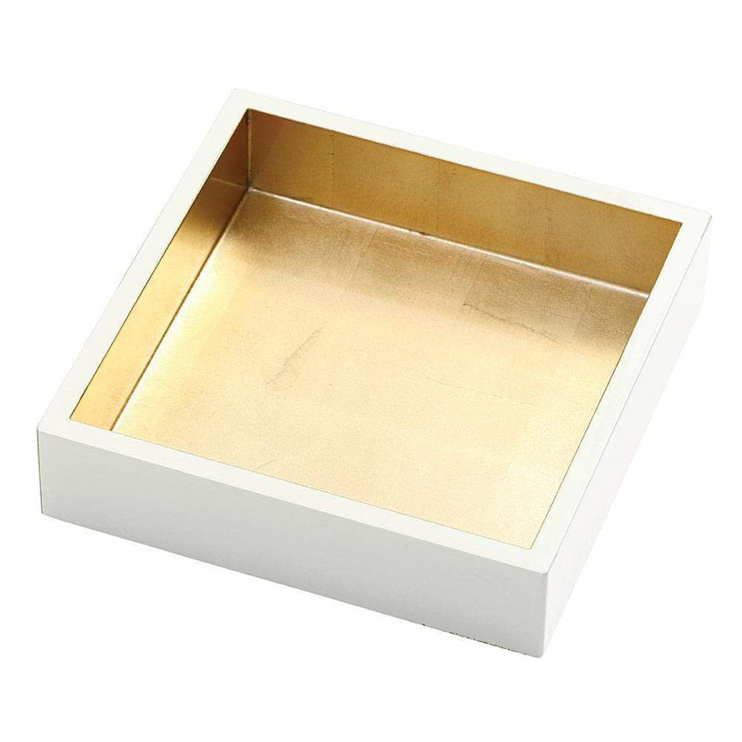 Portatovaglioli Legno Laccato 19x5,6cm Caspar Avorio Oro