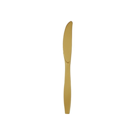 Coltello Plastica Lavabile 17cm 24pz Oro