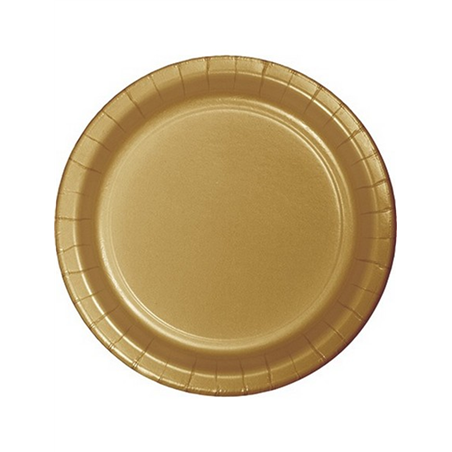Piatto Carta D23cm 8pz Oro