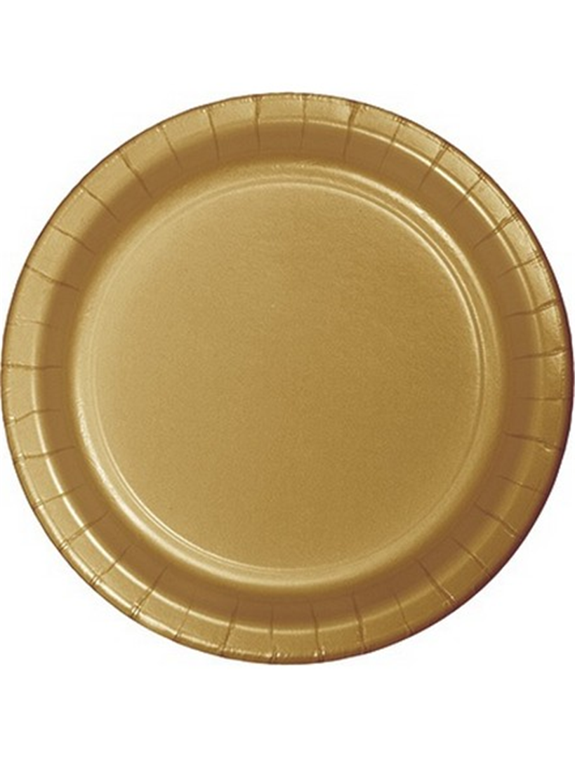 Piatto Carta D23cm 8pz Oro