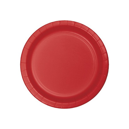 Piatto Carta D23cm 8pz Rosso