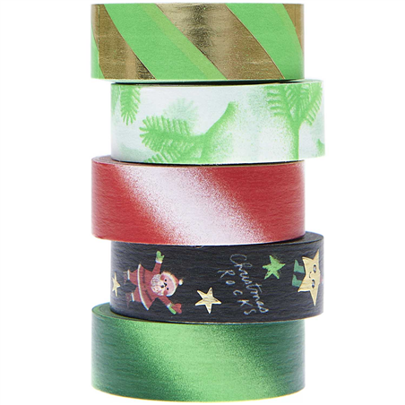 Tape 1.5cmx10mt Set X5pz Christmas Rocks! Airbrush