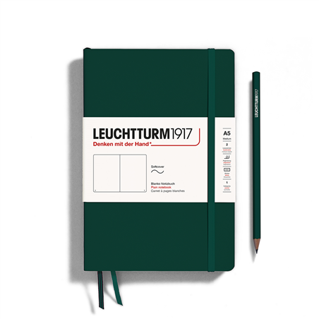 Notebook Medium A5 Soft Bianco Forest Green