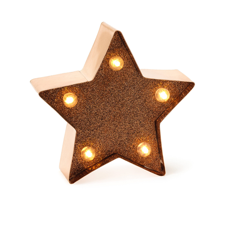 Mini Decorative Light  Star Gold Rose