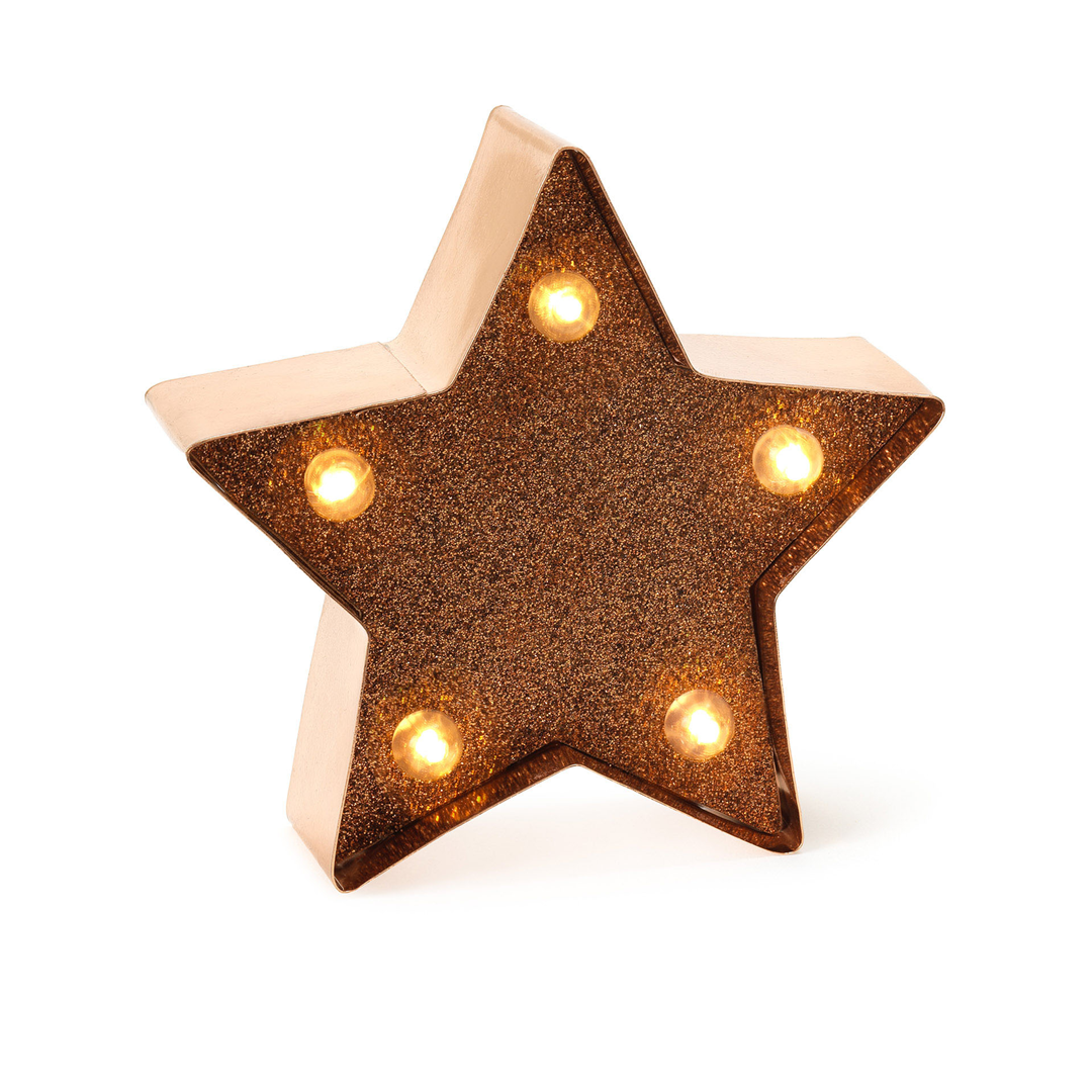 Mini Decorative Light Star Gold Rose
