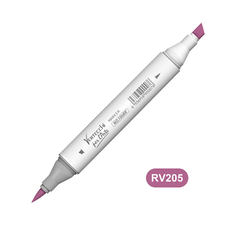 Pennarello Base Alcool Doppia Punta Scalpello E Punta A Pennello Rv205-Rosa Ibisco Intenso