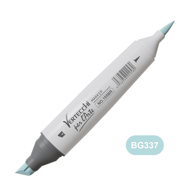Pennarello Base Alcool Doppia Punta Scalpello E Punta A Pennello  Bg337-Sea Spray — immagine 2