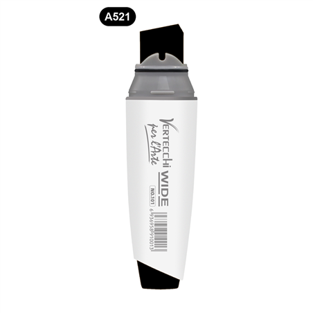 Pennarello Base Alcool Super Wide Punta A Scalpello A521-Nero