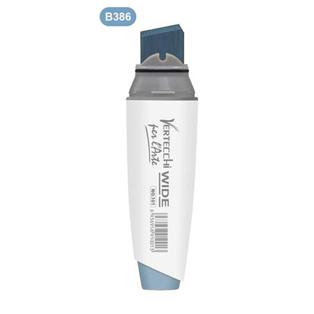 Pennarello Base Alcool Super Wide Punta A Scalpello B386-Azzurro Polvere 386