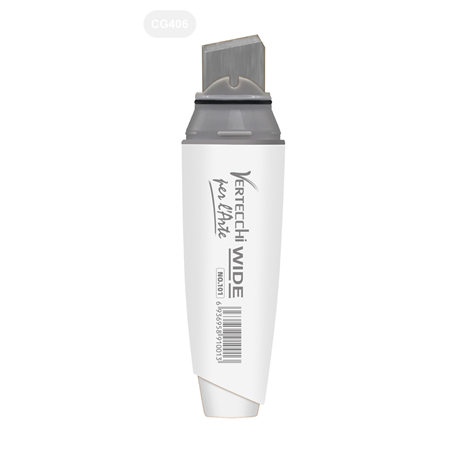 Pennarello Base Alcool Super Wide Punta A Scalpello Cg406-Grigio Medio 406
