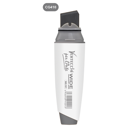Pennarello Base Alcool Super Wide Punta A Scalpello Cg410-Grigio Medio 410