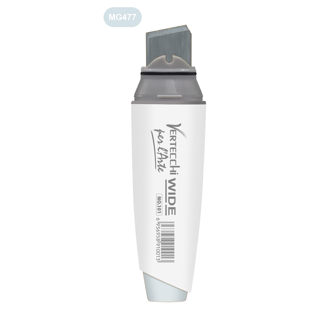 Pennarello Base Alcool Super Wide Punta A Scalpello Mg477-Blu Porcellana