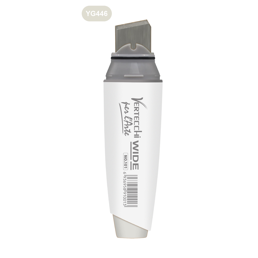 Pennarello Base Alcool Super Wide Punta A Scalpello Yg446-Avorio Verdastro