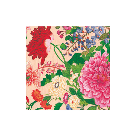 Tovagliolo Fantasia 33x33 A Profusion Of Flowers 2 Shell Pink