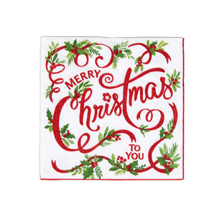 Tovagliolo Natale 25x25  Merry Christmas To You