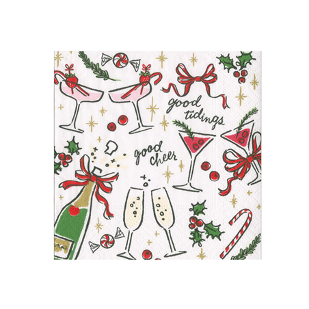 Tovagliolo Natale 25x25  Let'S Be Merry