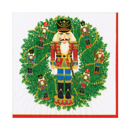 Tovagliolo Natale 25x25  Nutcracker Wreath